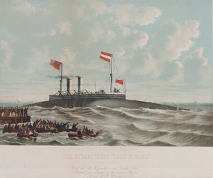Höyryjahti Ross Winan (sikarivene), rakennettu Millwallissa (Englanti). Litografia (33,1x43,4 cm), tekijä Thomas Goldsworth Dutton (n. 1819-1891).
