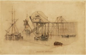 Drops at Wallsend (akvarelli paperille) tekijältä Thomas H. Hair