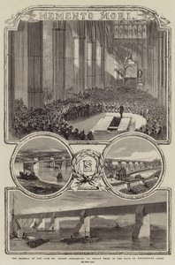 Edesmenneen herra Robert Stephensonin hautajaiset perjantaiviikolla Westminster Abbeyn laivassa
