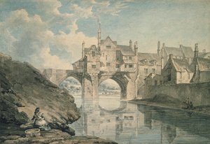 Elvetin silta, Durham, 1700-luku (wc ja lyijykynä paperille).