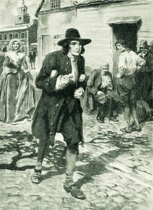 Benjamin Franklin saapuu Philadelphiaan (litografia) tekijältä Thomas Heath Robinson