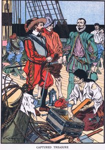 Kaapattu aarre (värilitro) tekijältä Thomas Heath Robinson