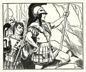 Leonidas (litografia) tekijältä Thomas Heath Robinson
