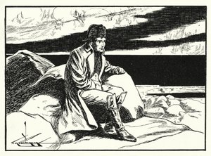 Napoleon Saint Helenalla (litografia) tekijältä Thomas Heath Robinson