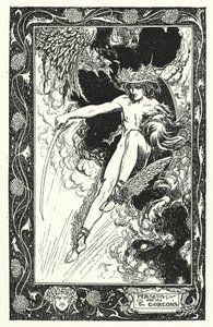 Perseus ja gorgonit (litografia) tekijältä Thomas Heath Robinson