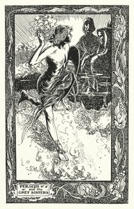 Perseus ja harmaat sisaret (litografia) tekijältä Thomas Heath Robinson