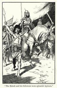 "Mahdi ja hänen seuraajansa olivat loistavia taistelijoita" (litografia) tekijältä Thomas Heath Robinson