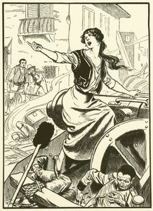 Saragossan neitsyt (kaiverrus) tekijältä Thomas Heath Robinson