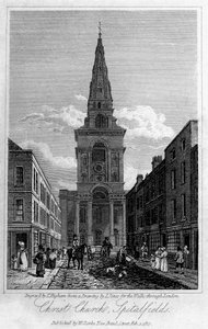 Christ Church, Spitalfields, Lontoo, 1817.
