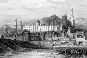 Suuri moskeija ja inkvisition vankityrmä, Cordoba, Espanja, 1800-luku.