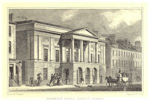 Assembly Rooms, George Street (kaiverrus) tekijältä Thomas Hosmer (after) Shepherd