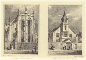 Trinity Collegen kirkko; Kappeli, St Cuthberts (kaiverrus) tekijältä Thomas Hosmer (after) Shepherd