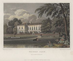 Wicken Park, Northamptonshire (värillinen kaiverrus) tekijältä Thomas Hosmer (after) Shepherd