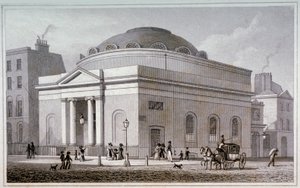 Albion Chapel, Lontoo, 1827. tekijältä Thomas Hosmer Shepherd