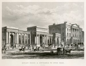 Apsley House, Hyde Park Corner, Lontoo, 1850 tekijältä Thomas Hosmer Shepherd