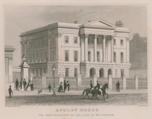 Apsley House, Hyde Park Corner, Lontoo, Wellingtonin herttuan asuinpaikka tekijältä Thomas Hosmer Shepherd