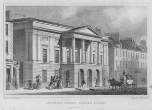 Assembly Rooms, George Street, Edinburgh (kaiverrus) tekijältä Thomas Hosmer Shepherd