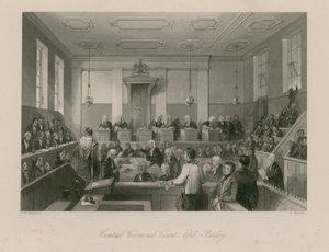 Keskusrikostuomioistuin, Old Bailey tekijältä Thomas Hosmer Shepherd