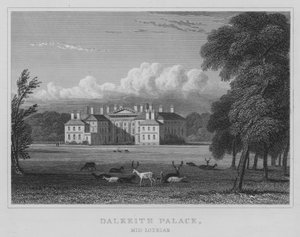 Dalkeith Palace, Mid Lothian (kaiverrus) tekijältä Thomas Hosmer Shepherd