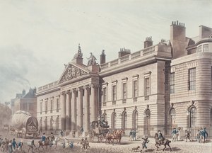 East India House, kaiverrus Joseph Constantine Stadler (fl.1780-1812), pub. Ackermannin 