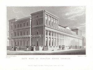 Carlton House Terracen itäsiipi tekijältä Thomas Hosmer Shepherd