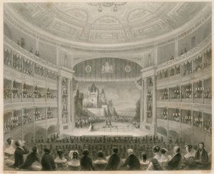 Lontoon Drury Lane -teatterin sisäkuva tekijältä Thomas Hosmer Shepherd