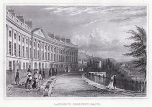 Lansdown Crescent, Bath (kaiverrus) tekijältä Thomas Hosmer Shepherd