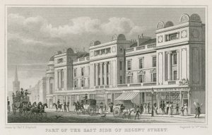 Osa Regent Streetin itäpuolta, Lontoo tekijältä Thomas Hosmer Shepherd