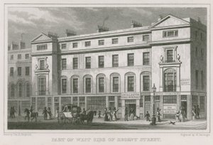 Osa Regent Streetin länsipuolta, Lontoo tekijältä Thomas Hosmer Shepherd