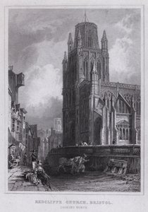 Redcliffe Church, Bristol, katsoa pohjoiseen (kaiverrus) tekijältä Thomas Hosmer Shepherd