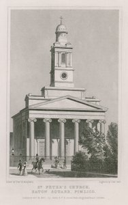 Pyhän Pietarin kirkko, Eaton Square, Pimlico tekijältä Thomas Hosmer Shepherd