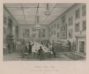 Olkikattoinen House Club, Dilettante Societyn illallinen tekijältä Thomas Hosmer Shepherd