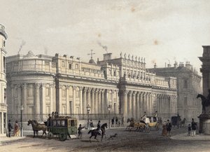 The Bank of England, kaiverrus Louis-Jules Arnout (1814-68), pub. 1854, E. Gambart und Co. (litografia) tekijältä Thomas Hosmer Shepherd