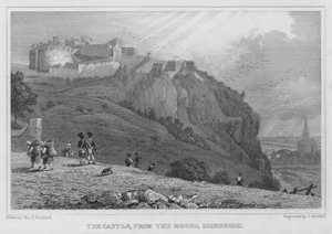 Linna, Moundilta, Edinburgh (kaiverrus) tekijältä Thomas Hosmer Shepherd