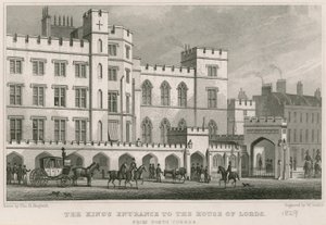 Kuninkaan sisäänkäynti House of Lordsiin, Westminster, Lontoo tekijältä Thomas Hosmer Shepherd