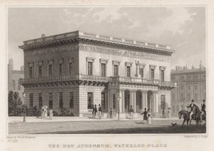 Uusi Athenaeum, Waterloo Place, Lontoo tekijältä Thomas Hosmer Shepherd
