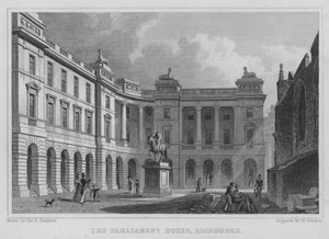 Eduskuntatalo, Edinburgh (kaiverrus) tekijältä Thomas Hosmer Shepherd