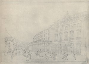 The Quadrant, Regent Street, 1822, 1920 tekijältä Thomas Hosmer Shepherd