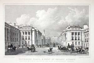 Waterloo Place ja osa Regent Streetistä pubista "London and it