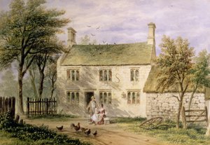 Woolsthorpe, Grantham, Isaac Newtonin syntymäpaikka. tekijältä Thomas Hosmer Shepherd