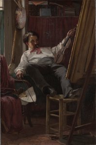 Taiteilijan omakuva studiossaan tekijältä Thomas Hovenden