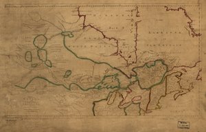 Kartta Kanadasta ja Louisianan pohjoisosasta sekä naapurimaista. LOC 73695757