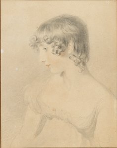 Susan Bloxamin rintakuva, käännetty profiilissa vasemmalle, 1818 tekijältä Thomas Lawrence