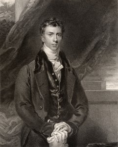 Henry Peter Brougham, 1. Baron Brougham ja Vaux, kaiverrettu H. Robinson, National Portrait Gallerysta, osa IV, julkaistu noin 1835 tekijältä Thomas Lawrence