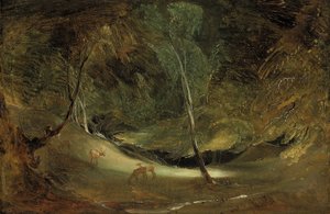 Jakotukin lähde Ilam Parkissa (öljy paperille, asetettu kankaalle) tekijältä Thomas Lawrence