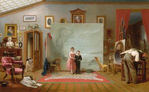 Sisustus muotokuvilla, n. 1865.