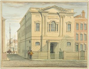Assembly Rooms, Prince Street (akvarelli paperille) tekijältä Thomas Leeson the Elder Rowbotham