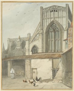 St Mary Redcliffe North Transeptin loppu (akvarelli paperille) tekijältä Thomas Leeson the Elder Rowbotham
