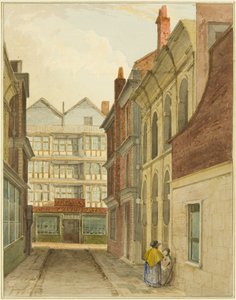 Mary-le-Port Street juustotorilta nähtynä (akvarelli paperille) tekijältä Thomas Leeson the Elder Rowbotham