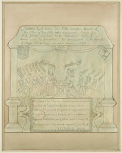John Cutten seinämaalaustaulu Burnettin kirkossa tekijältä Thomas Leeson the Elder Rowbotham